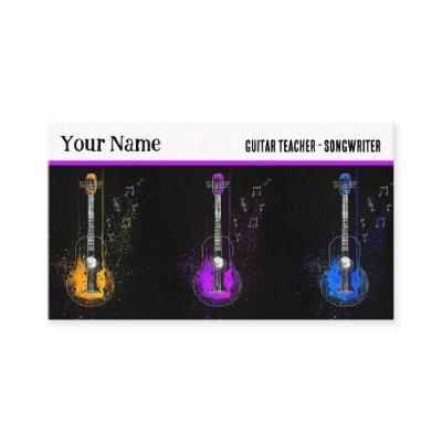 Colorful Guitar Trio Music Instructor Guitarist