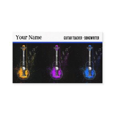 Colorful Guitar Trio Music Instructor Guitarist