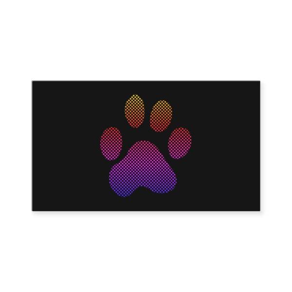 Colorful Halftone Dog Paw
