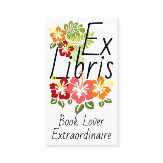 Colorful Hibiscus Book Lover