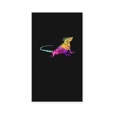 Colorful Iguana Art Zookeeping Lizard Owner