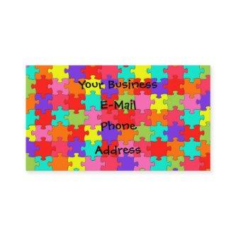 Colorful Jigsaw Puzzle Pattern