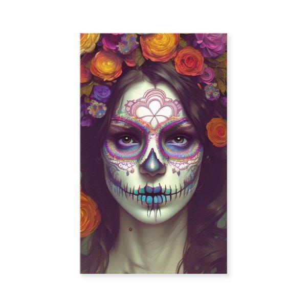 Colorful Lace Sugar Skull Portrait