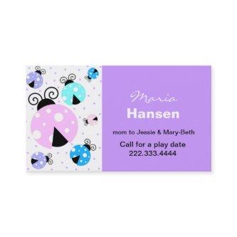 Colorful Ladybugs Mommy Card