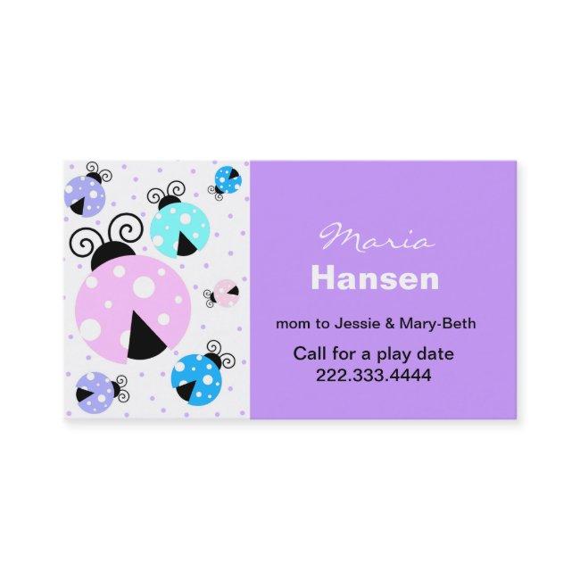 Colorful Ladybugs Mommy Card