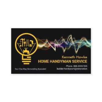 Colorful Lightning Powering Handyman Bulb