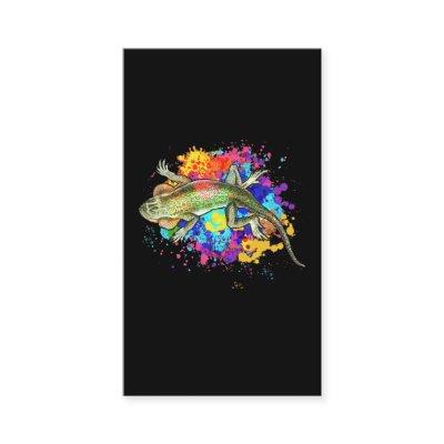 Colorful Lizard Splash Art Reptile
