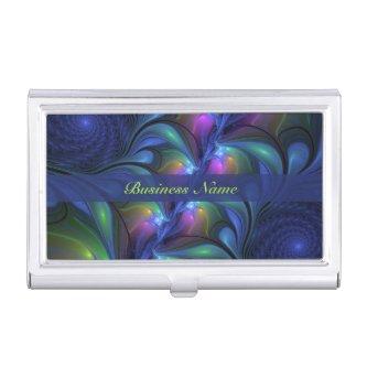 Colorful Luminous Abstract Blue Pink Green Fractal  Case