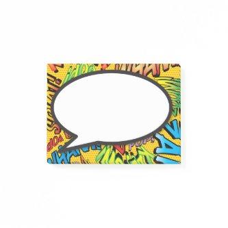 Colorful Modern Fun Speech Bubble Comic Book Post-it Notes