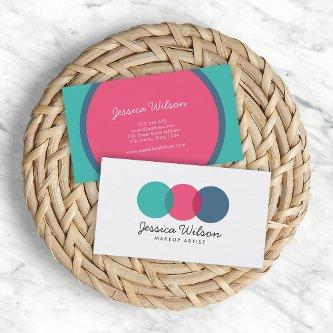 Colorful Modern Overlap Circles Teal Pink Blue
