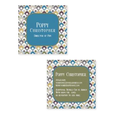 Colorful Modern Retro Pattern 14.11 Square