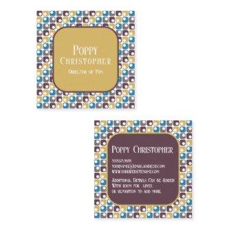 Colorful Modern Retro Pattern 16.11 Square