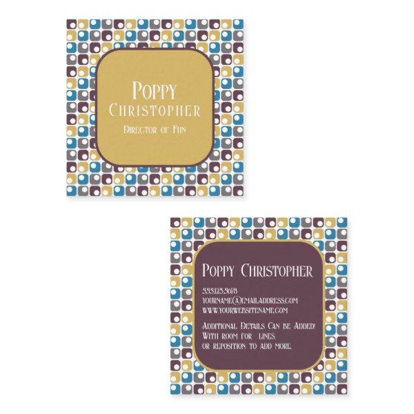 Colorful Modern Retro Pattern 16.11 Square