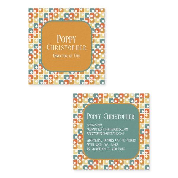 Colorful Modern Retro Pattern 16.8 Square