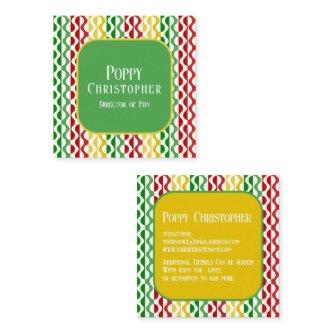 Colorful Modern Retro Wave Pattern 9.5 Square