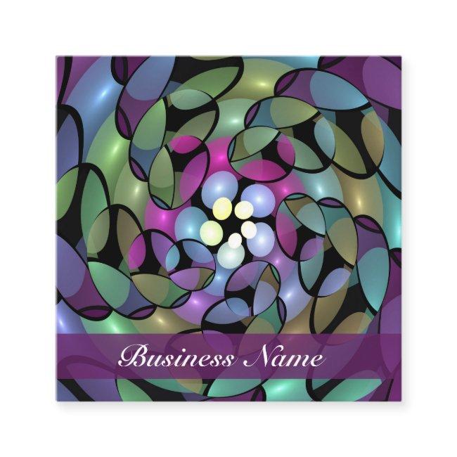 Colorful Movements Abstract Trippy Fractal Art Square