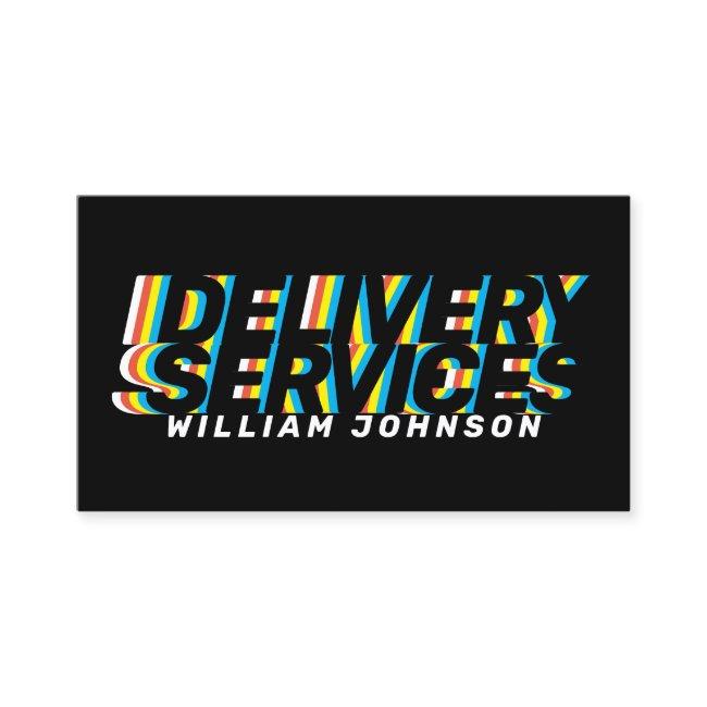Colorful moving bold text