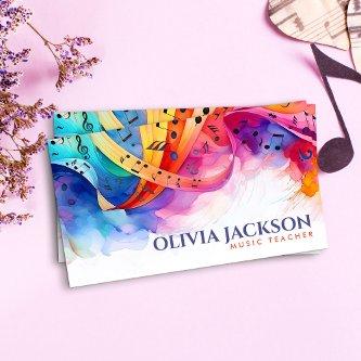 Colorful Music Notes Watercolor