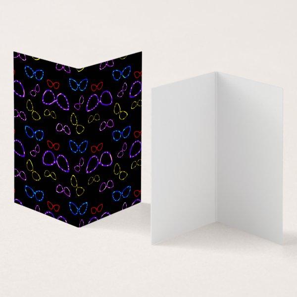colorful neon glowing sunglasses pattern
