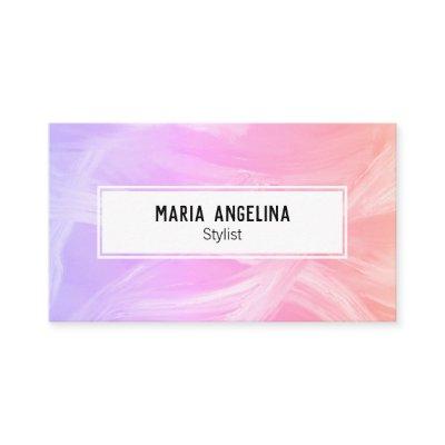 Colorful oil painting abstract pink yellow sunset