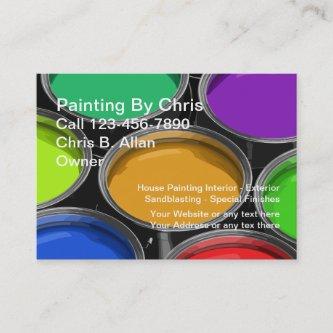 Colorful Paint Cans Painter