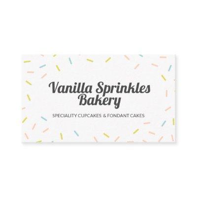 Colorful Pastel Cupcake Sprinkles Bakery