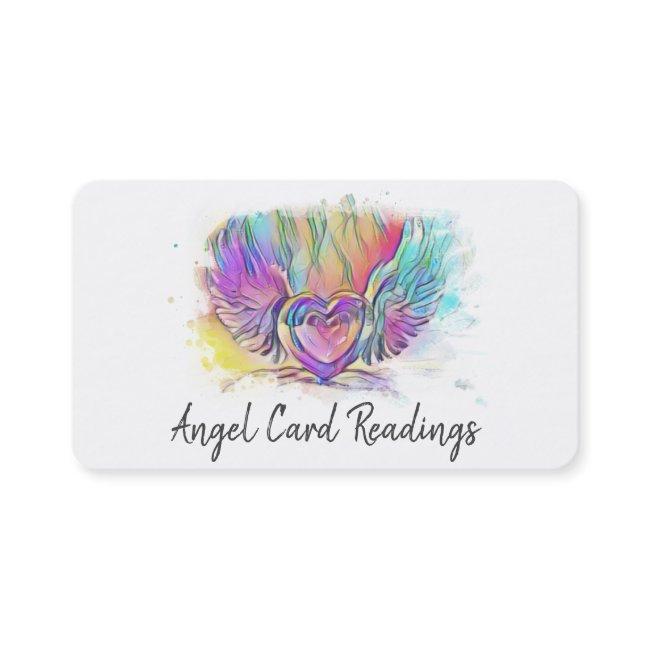 *~* Colorful Pastel Heart Angel Wings AP78 QR