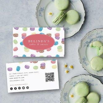 Colorful Pastel Watercolor Macarons Pastry Chef