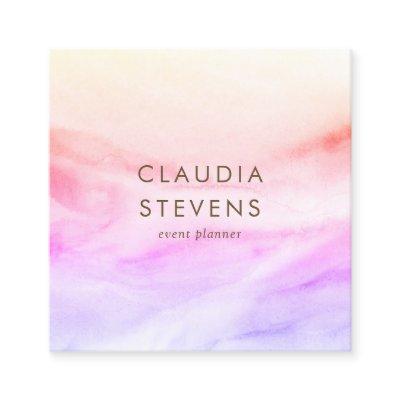 Colorful Pastel Watercolor Marble Pattern Square