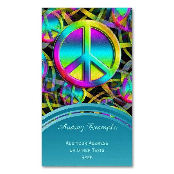 Colorful PEACE seamless pattern + your ideas Magnetic