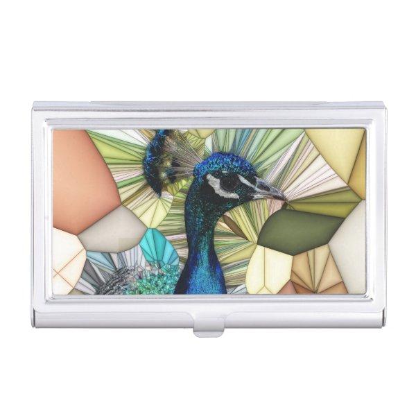 Colorful Peacock Mosaic  Holder