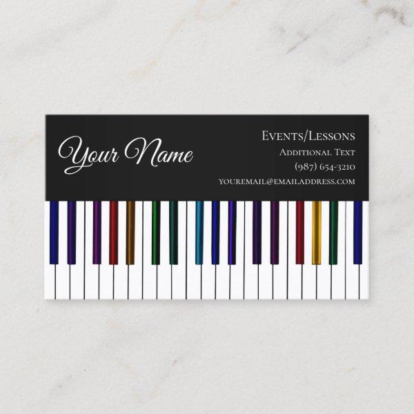 Colorful Piano Keyboard- Teacher Songwriter Band