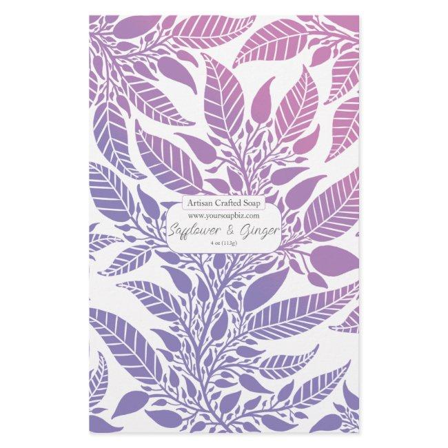 Colorful Purple & Pink Leafy Design Soap Wrap