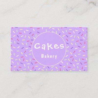 Colorful Purple Sprinkles Bakery