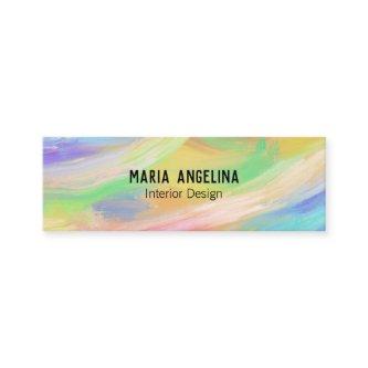 Colorful rainbow abstract oil painting mini