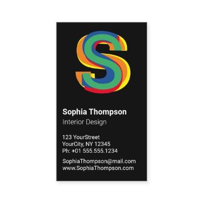 Colorful Rainbow Bold Typography Monogram Letter