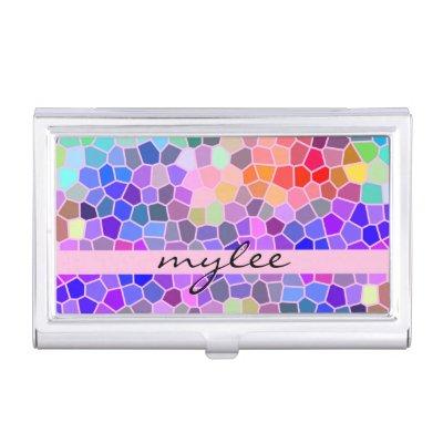 Colorful Rainbow Pink Blue Abstract Funky Mosaic  Case