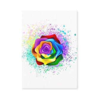 Colorful Rainbow Rose Calling Card