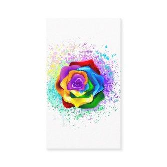 Colorful Rainbow Rose Calling Card