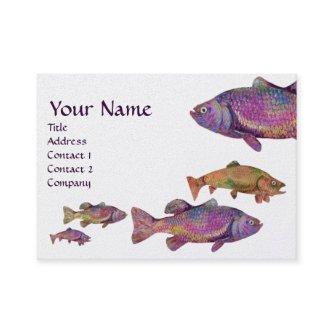 COLORFUL RAINBOW TROUT MONOGRAM, White Pearl