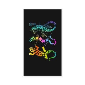 Colorful Reptile Art Gecko Lizard Pastel