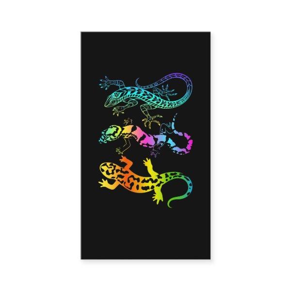 Colorful Reptile Art Gecko Lizard Pastel