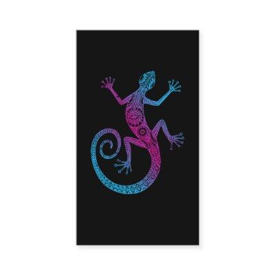 Colorful Reptile Tribal Gecko Lizard Lover