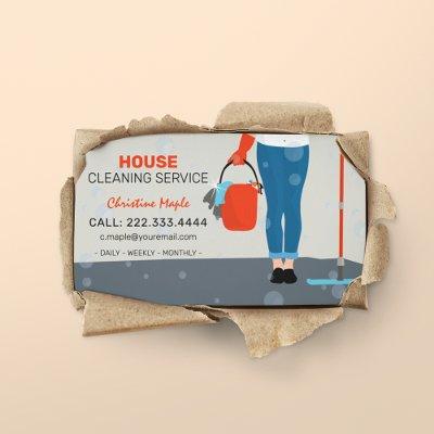 Colorful Retro Cleaning Service