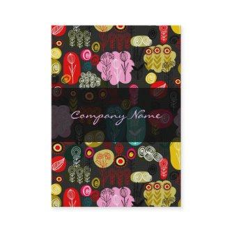 Colorful Simple Hand Drawn Retro Flowers Pattern 4
