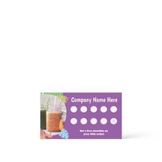 Colorful Smoothies Store Juice Bar Loyalty Card