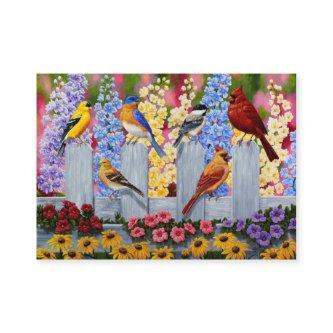 Colorful Spring Birds Garden Party