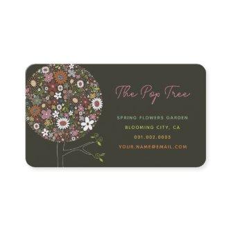 Colorful Spring Flowers Pop Tree Whimsical Chic