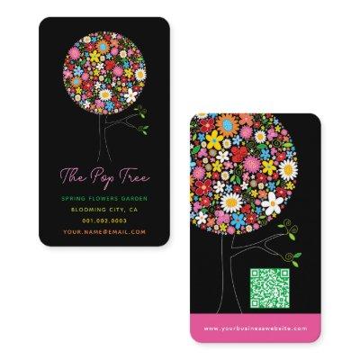 Colorful Spring Flowers Pop Tree Whimsical Chic
