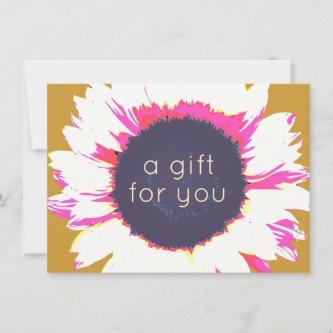 Colorful  Sunflower Floral Gift Certificate